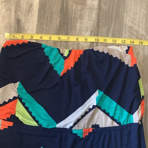 Trixxi Chevron Patterned Sleeve-less Maxi-Dress Sz S Beautiful Colorful Pattern - Picture 6 of 9